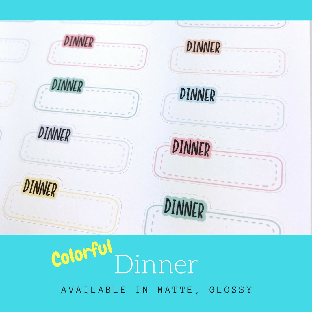 Dinner Stickers | Planner Stickers | Erin Condren | LS15b