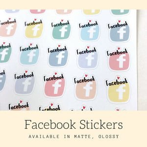 Social Media Sticker | Planner Stickers | Erin Condren | Happy Planner | IFS30