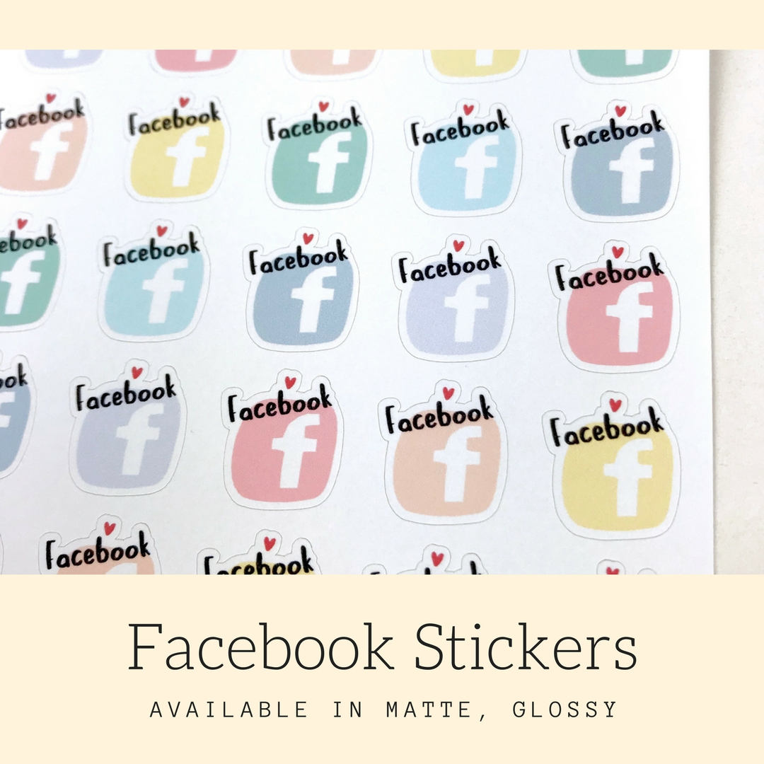 Social Media Sticker | Planner Stickers | Erin Condren | Happy Planner | IFS30