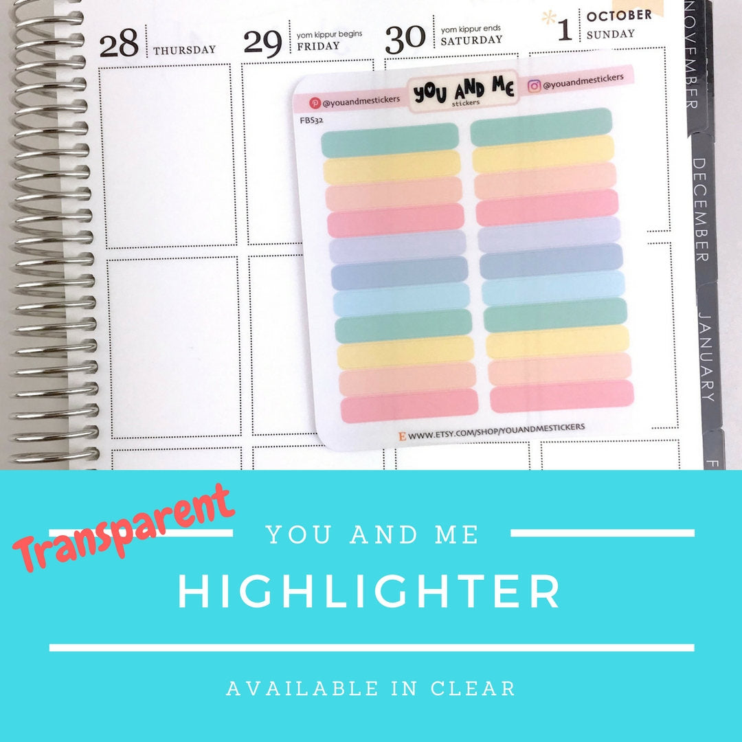 Transparent Stickers | Functional Stickers | Planner Stickers | Erin Condren | FBS42