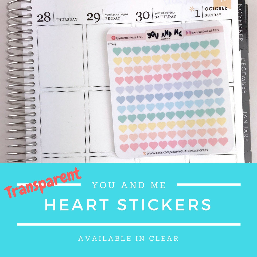 Transparent Stickers | Clear Stickers | Planner Stickers | Erin Condren | FBS43
