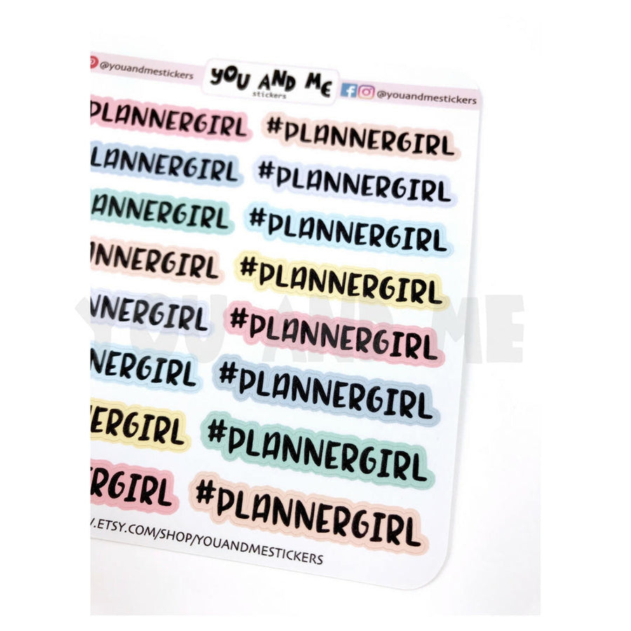 Planner Stickers | Planner Girl Sticker | Script Sticker | Hashtag Sticker | ECLP |Erin Condren | Happy Planner | Bullet Journal | HS39