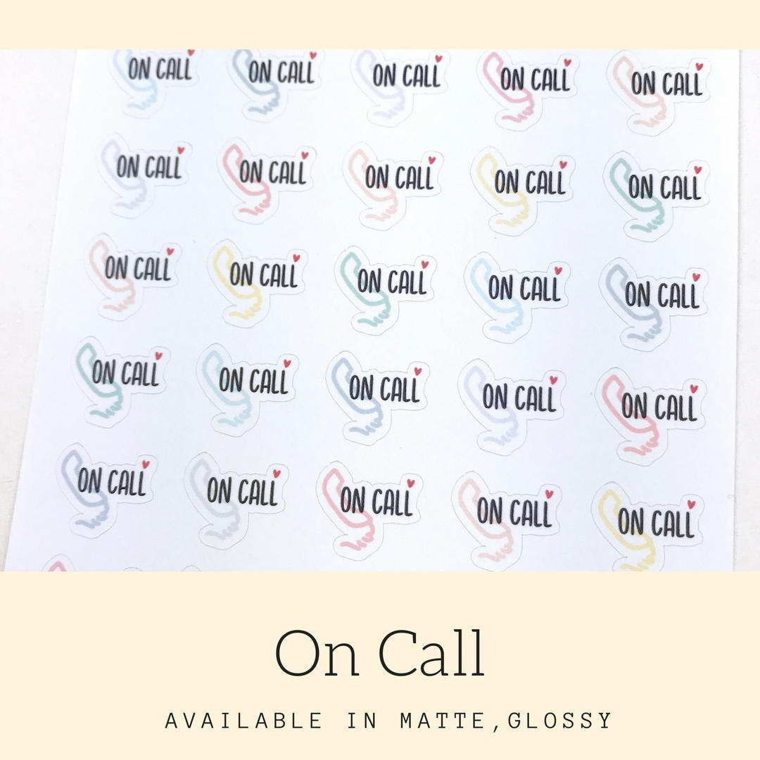 On Call Sticker | Planner Sticker | Erin Condren | IFS23
