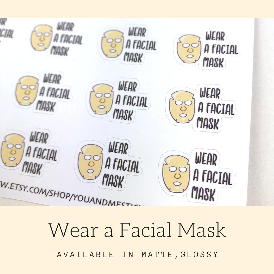 Facial Sticker | Planner Sticker | Erin Condren | CS34