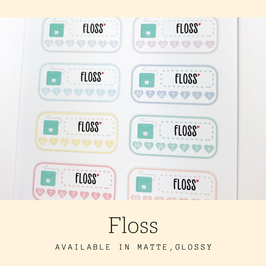 Dental Floss Sticker | Planner Stickers | FBS83