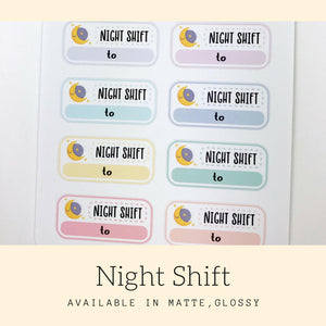 Night Shift | Planner Sticker | Erin Condren | FBS82