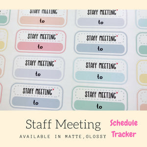 Meeting Stickers | Planner Sticker | Erin Condren | FBS69