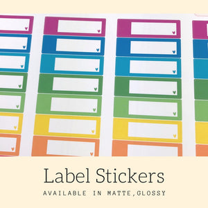 Quarter Box | Label Stickers |  Planner stickers | Rainbow Stickers | Erin Condren Planner | Happy Planner | BS12