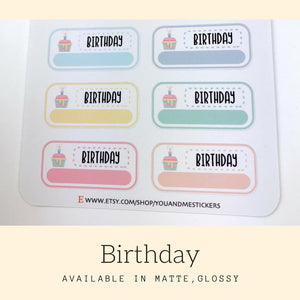 Birthday Sticker | Planner Sticker | Erin Condren | FBS99