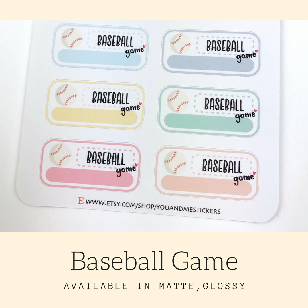 Baseball Sticker | Planner Sticker | Erin Condren | FBS94