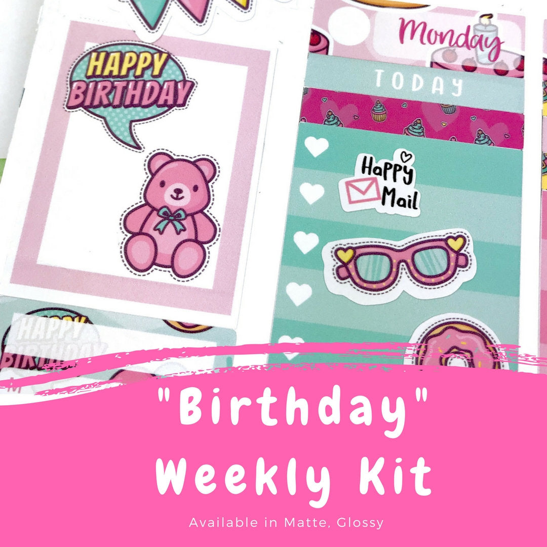 Weekly Kit | Birthday Sticker | Erin Condren | WK29