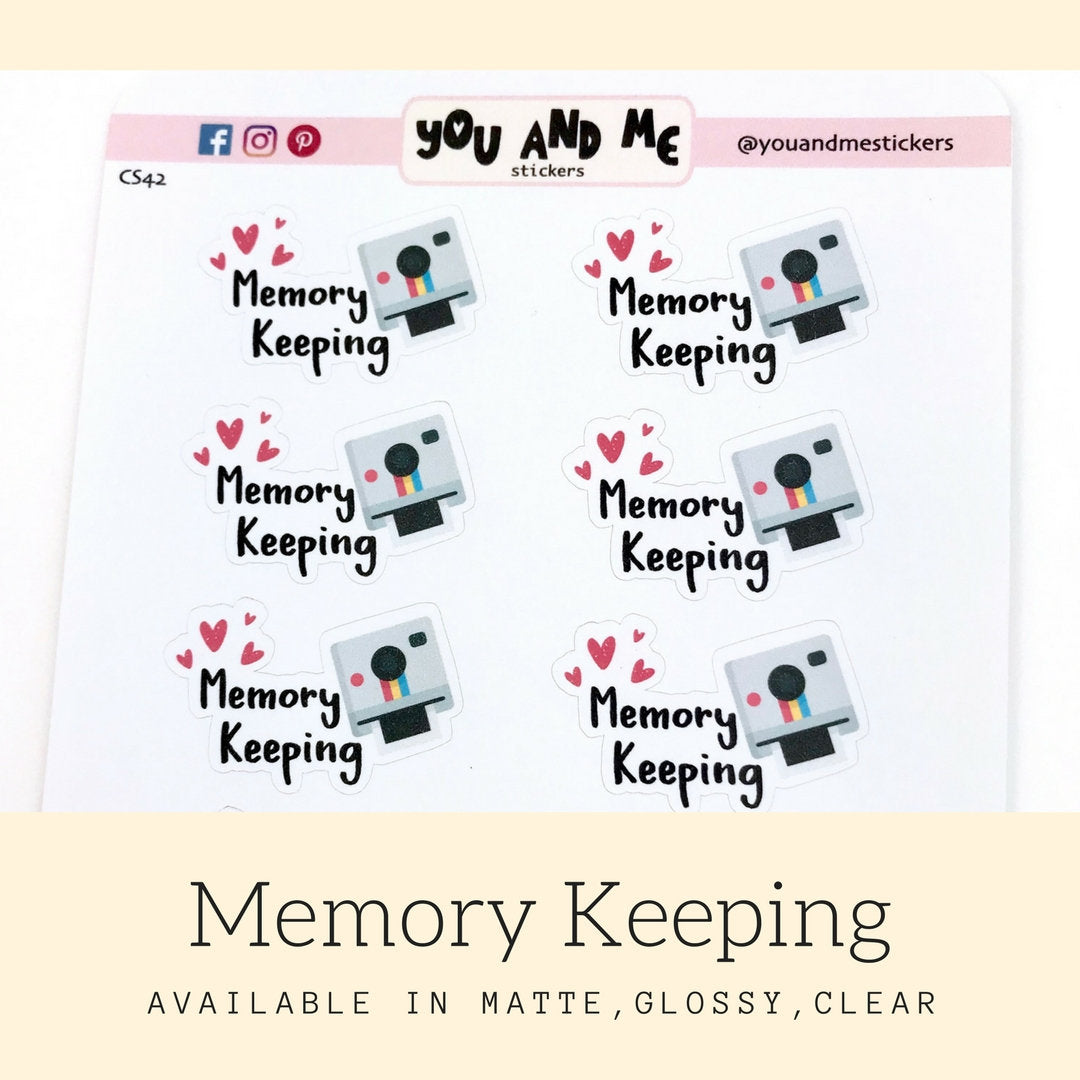Memory Stickers |Planner Stickers | Erin Condren | CS43