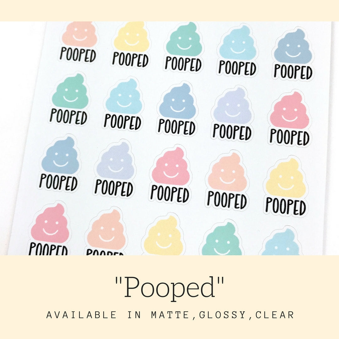 Emoticon Stickers | Kawaii Stickers | Pastel Stickers | Planner Stickers | Poop Stickers | Erin Condren | Happy Planner | IFS67b