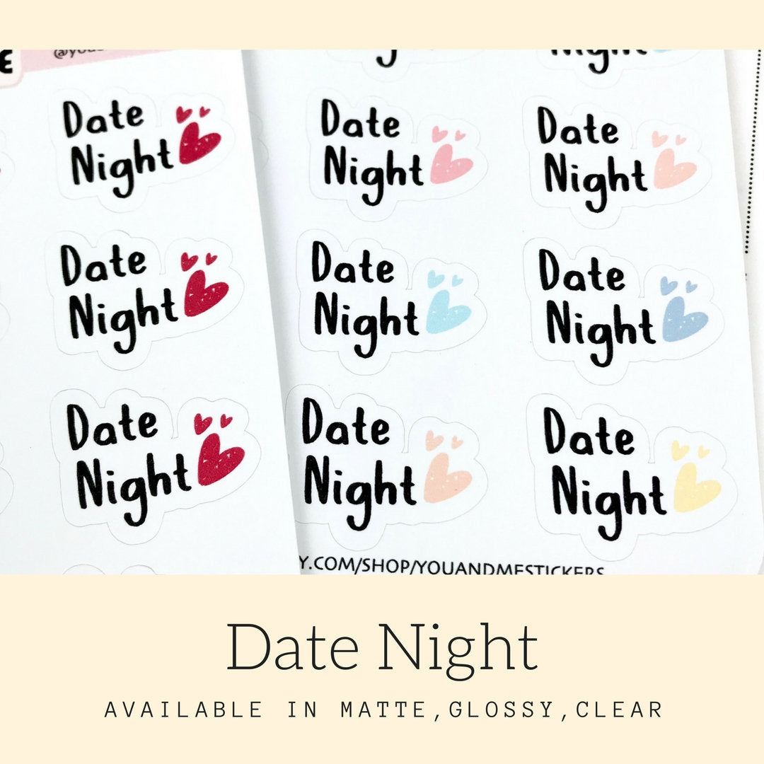 Date Night Sticker | Script Stickers | HS64