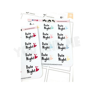 Date Night Sticker | Script Stickers | HS64