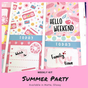 Weekly Kit | Summer Sticker | Pastel Sticker | Planner Sticker | Weekly Sticker | Vertical | Sticker | Erin Condren | Happy Planner | WK34