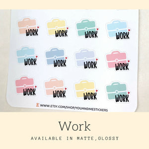 Work Sticker | Planner Sticker | Schedule Sticker | Reminder Sticker | Weekly Sticker | Work Schedule | Erin Condren | Happy Planner | IFS56