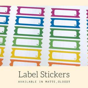 Quarter Box | Label Stickers |  Planner stickers | Appointment Sticker | Rainbow Stickers | Erin Condren | ECLP | Happy Planner | BS64