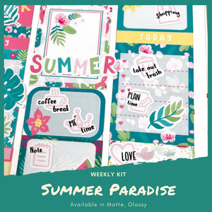 Weekly Kit | Summer Sticker | Erin Condren | Planner Stickers | WK36