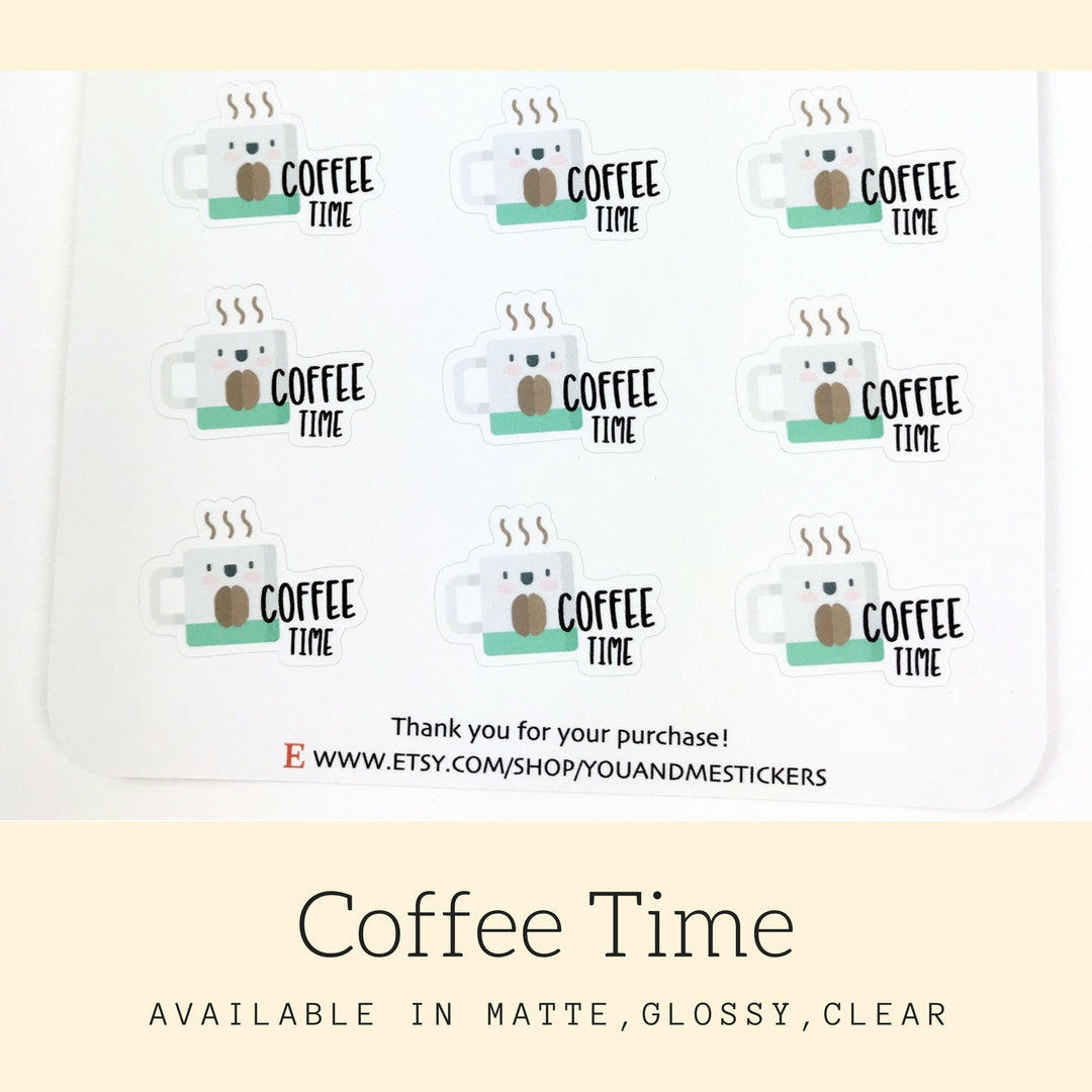 Coffee Time Stickers | Kawaii Stickers | CS55