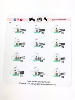 Coffee Time Stickers | Kawaii Stickers | CS55