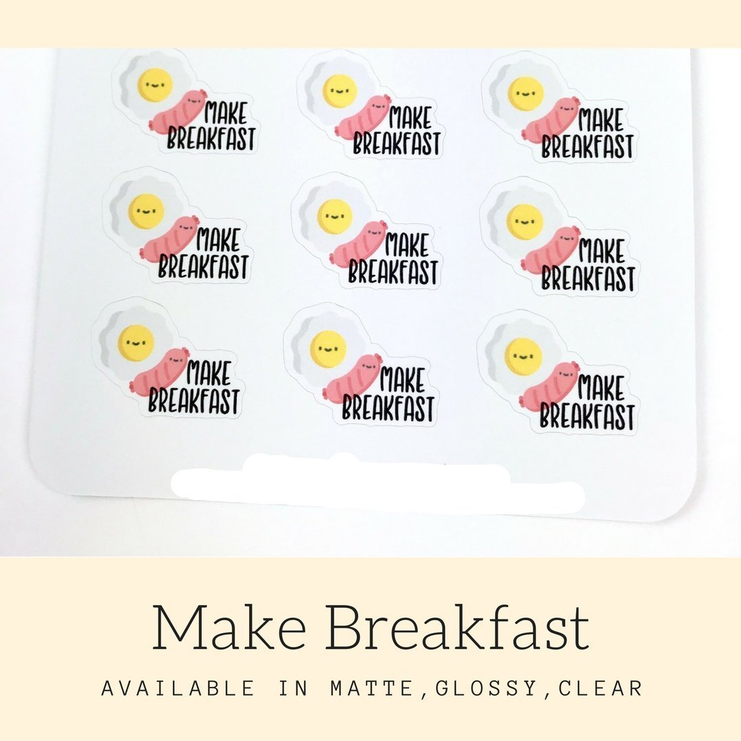Breakfast Stickers | Planner Stickers |  Erin Condren |CS56