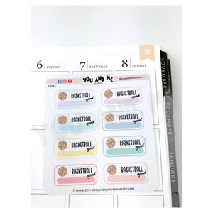 Basketball Sticker | Planner Sticker | Erin Condren | FBS87