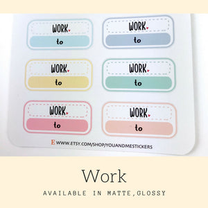 Work Sticker | Planner Sticker | Schedule Sticker | Stickers | Weekly Sticker | Tracker Sticker | Erin Condren | Happy Planner | FBS77