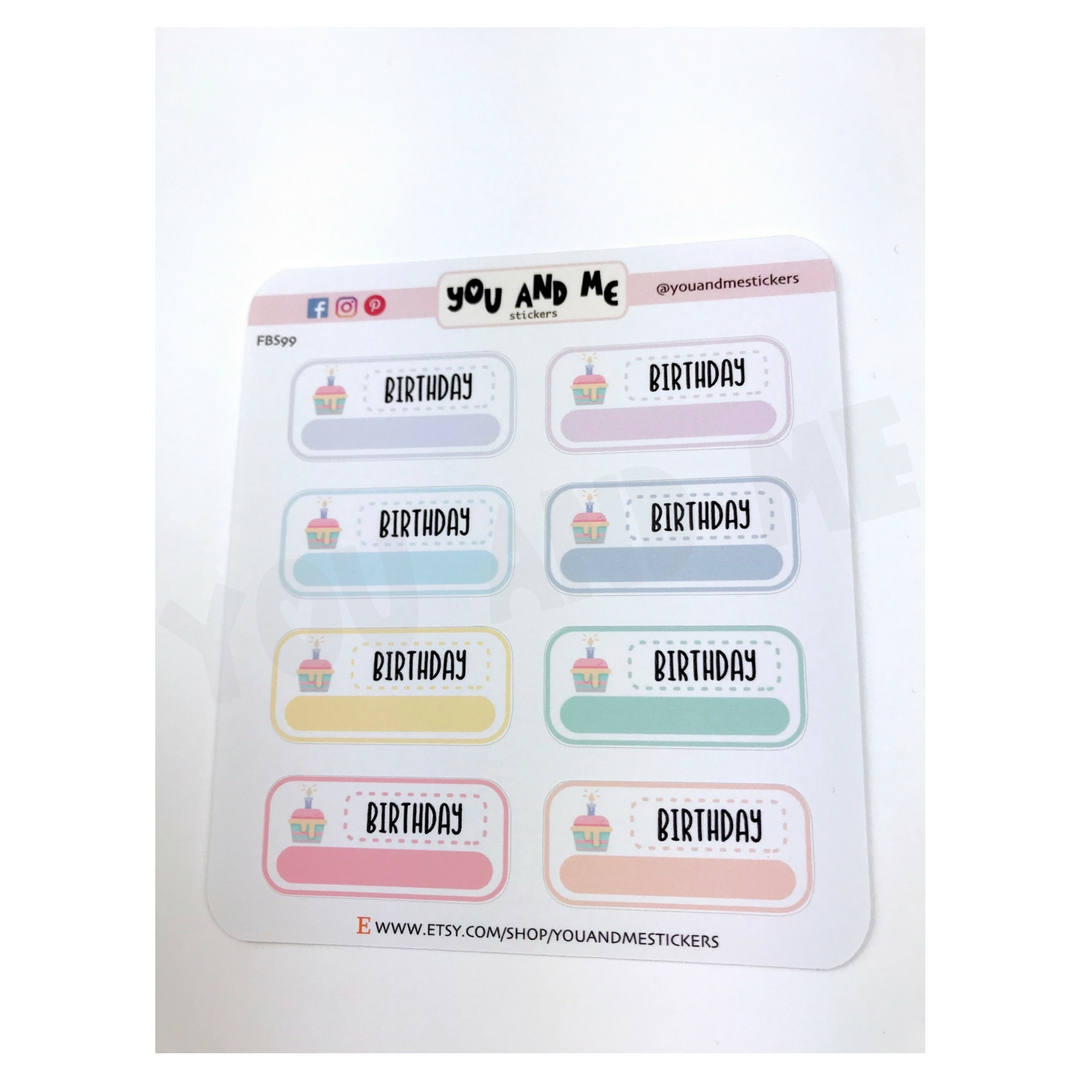 Birthday Cake Planner Stickers DI061 – Bella Rose Paper Co