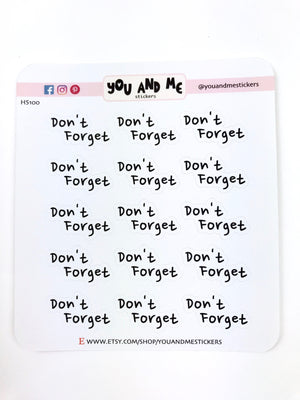 Script Sticker | Planner Sticker | Erin Condren | HS100