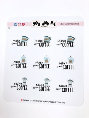 Coffee Stickers | Kawaii Stickers | CS77