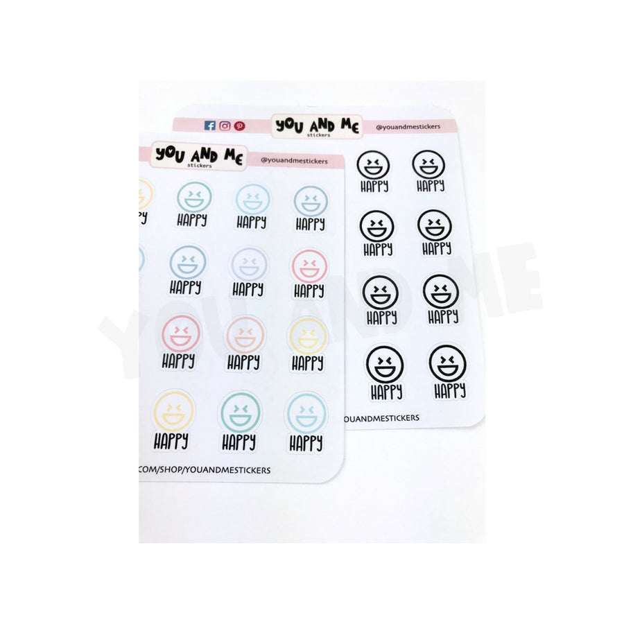 Emoticon Stickers | Kawaii Stickers | Pastel Stickers | Planner Stickers | Cute Stickers | Erin Condren | Happy Planner | IFS82