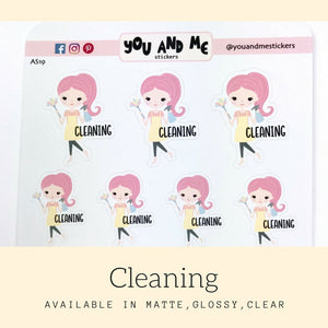 Cleaning Stickers | Character Stickers | Katie | AS19