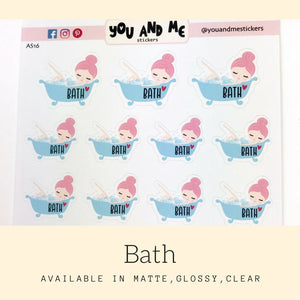 Bath Stickers | Character Stickers | Katie | Erin Condren | AS16