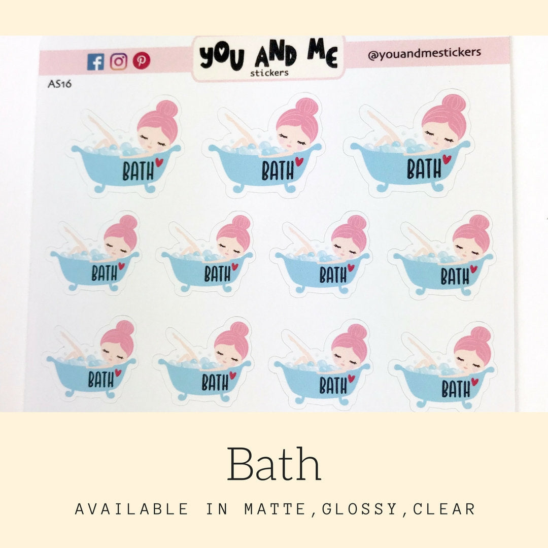 Bath Stickers | Character Stickers | Katie | Erin Condren | AS16