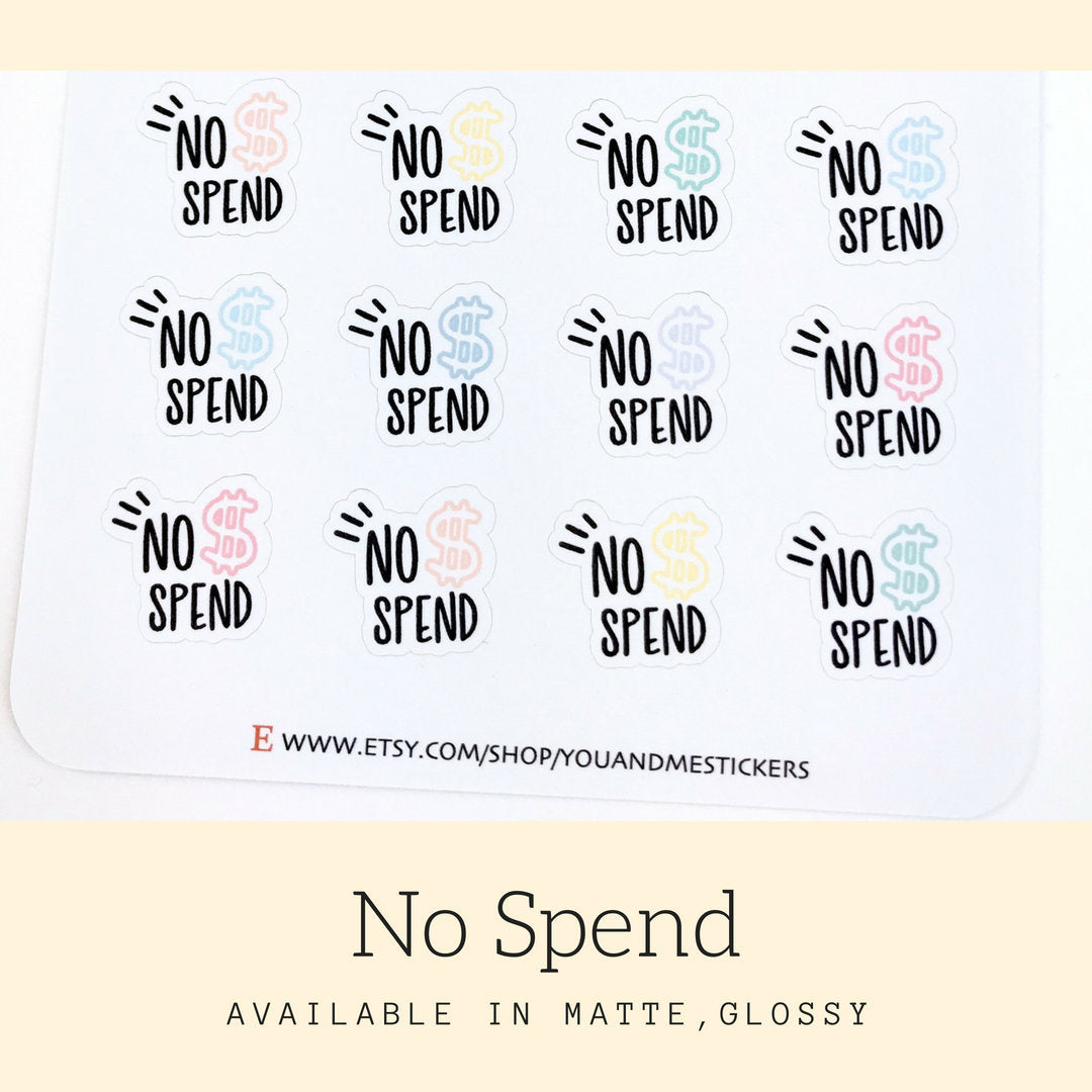 No Spend Sticker | Planner Stickers |  Erin Condren | IFS86