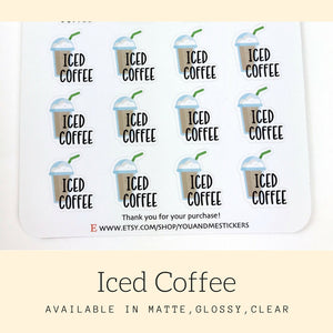 Iced Coffee Stickers | Kawaii Stickers | CS53