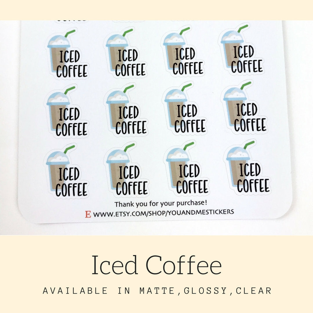 Iced Coffee Stickers | Kawaii Stickers | CS53