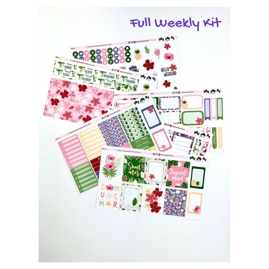 Weekly Kit | Summer Sticker | Planner Sticker | Erin Condren | WK41