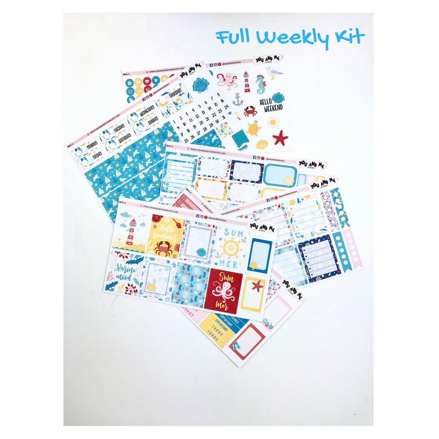 Weekly Kit | Summer Sticker | Erin Condren | Planner Stickers | WK42