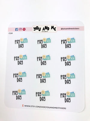 Pay Day Sticker | Kawaii Sticker | Planner Sticker | Erin Condren | CS78