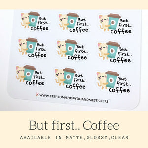 But first Coffee Stickers | Character Stickers | AS33
